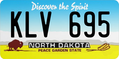 ND license plate KLV695