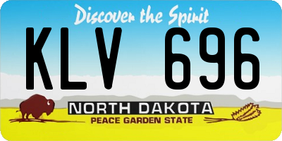 ND license plate KLV696