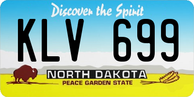 ND license plate KLV699