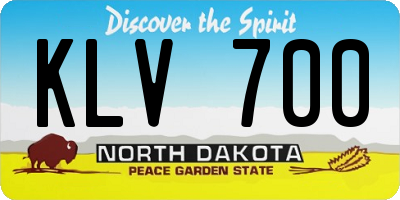 ND license plate KLV700