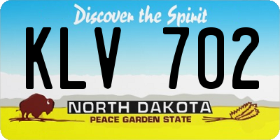 ND license plate KLV702