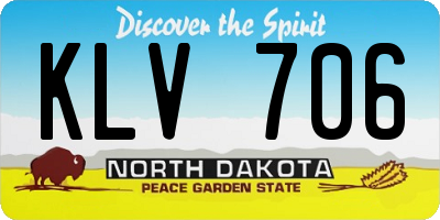 ND license plate KLV706