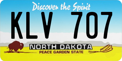 ND license plate KLV707