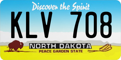 ND license plate KLV708
