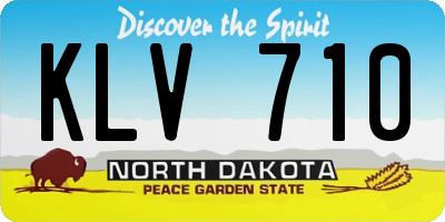 ND license plate KLV710