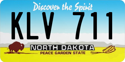 ND license plate KLV711