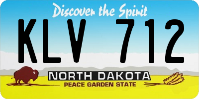 ND license plate KLV712