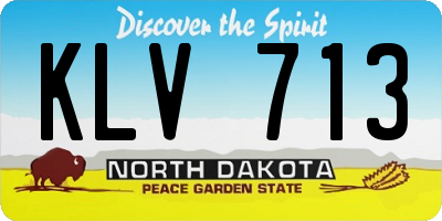 ND license plate KLV713