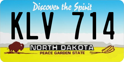 ND license plate KLV714
