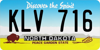 ND license plate KLV716