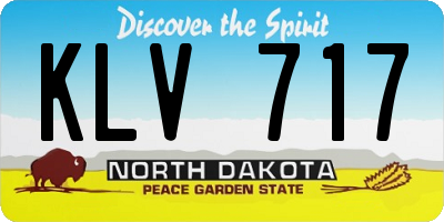 ND license plate KLV717