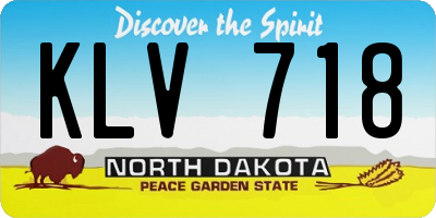 ND license plate KLV718