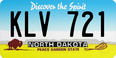 ND license plate KLV721