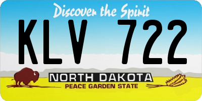 ND license plate KLV722