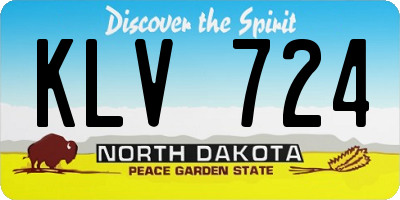 ND license plate KLV724