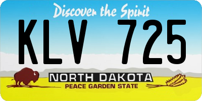 ND license plate KLV725