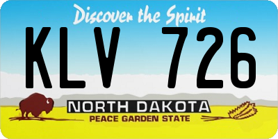 ND license plate KLV726