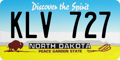 ND license plate KLV727
