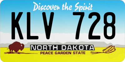ND license plate KLV728