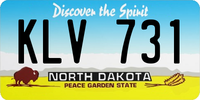 ND license plate KLV731