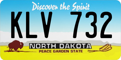 ND license plate KLV732