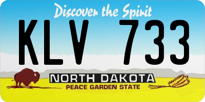 ND license plate KLV733