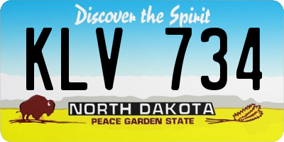 ND license plate KLV734