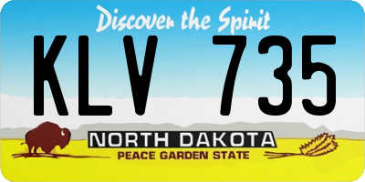 ND license plate KLV735