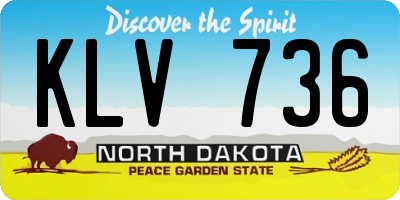 ND license plate KLV736