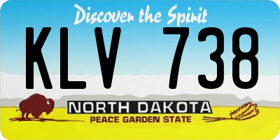 ND license plate KLV738