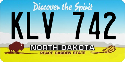 ND license plate KLV742
