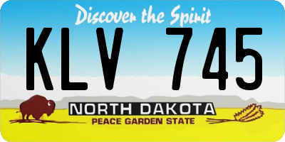 ND license plate KLV745