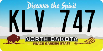 ND license plate KLV747