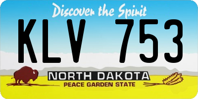 ND license plate KLV753