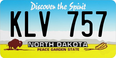 ND license plate KLV757