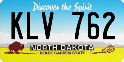 ND license plate KLV762