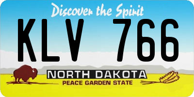 ND license plate KLV766