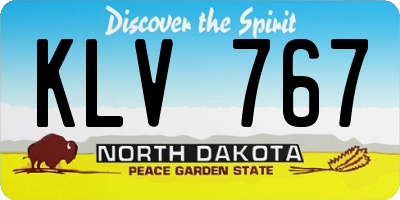 ND license plate KLV767