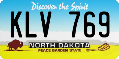 ND license plate KLV769