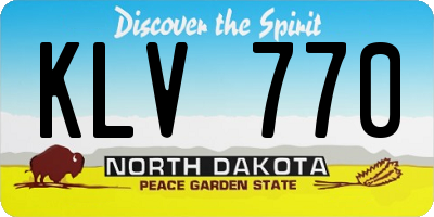 ND license plate KLV770