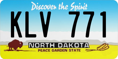 ND license plate KLV771