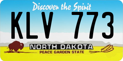 ND license plate KLV773