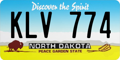 ND license plate KLV774