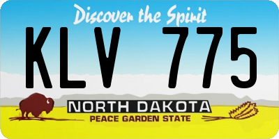 ND license plate KLV775