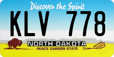ND license plate KLV778