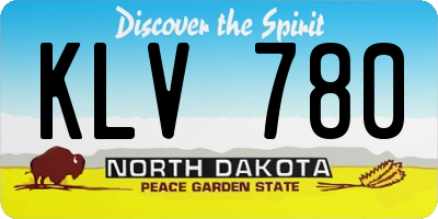 ND license plate KLV780