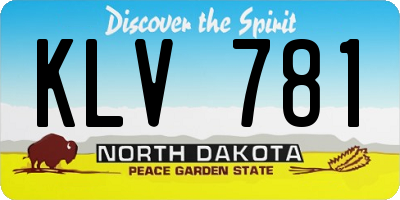 ND license plate KLV781