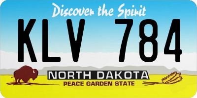 ND license plate KLV784