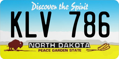 ND license plate KLV786