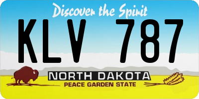ND license plate KLV787